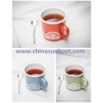 Sunboat Emaille Tasse Büro / Kaffee / Milch / Kinder Tasse Geschirr / Küchengerät